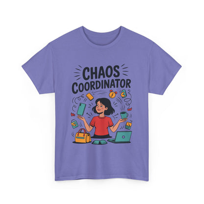 Chaos Coordinator Heavy Cotton Tee, Gift for Busy Moms, Mother's Day Gift, Funny Mom Life Shirt,  Busy Life Humor T-Shirt