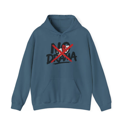 No Drama Mens Hoodie, Cozy Hoodie, Everyday Wear, Gift for Friend, Casual Fashion, Relaxed Vibes