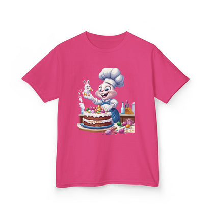 Pastry Chef Easter Bunny T-Shirt - Cute Spring Tee with Chef Bunny and Colorful Cake, Fun Holiday Gift for Kids and Bunny Lovers