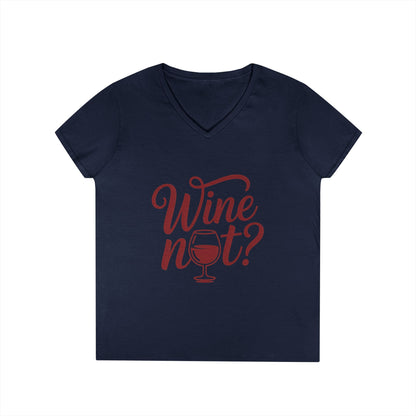 Wine Themed Ladies' V-Neck T-Shirt, Wine Lover Gift, Wine Humor Shirt, Girls Night Party Tee, Wine Pun Graphic Top, Fun Drink Shirt
