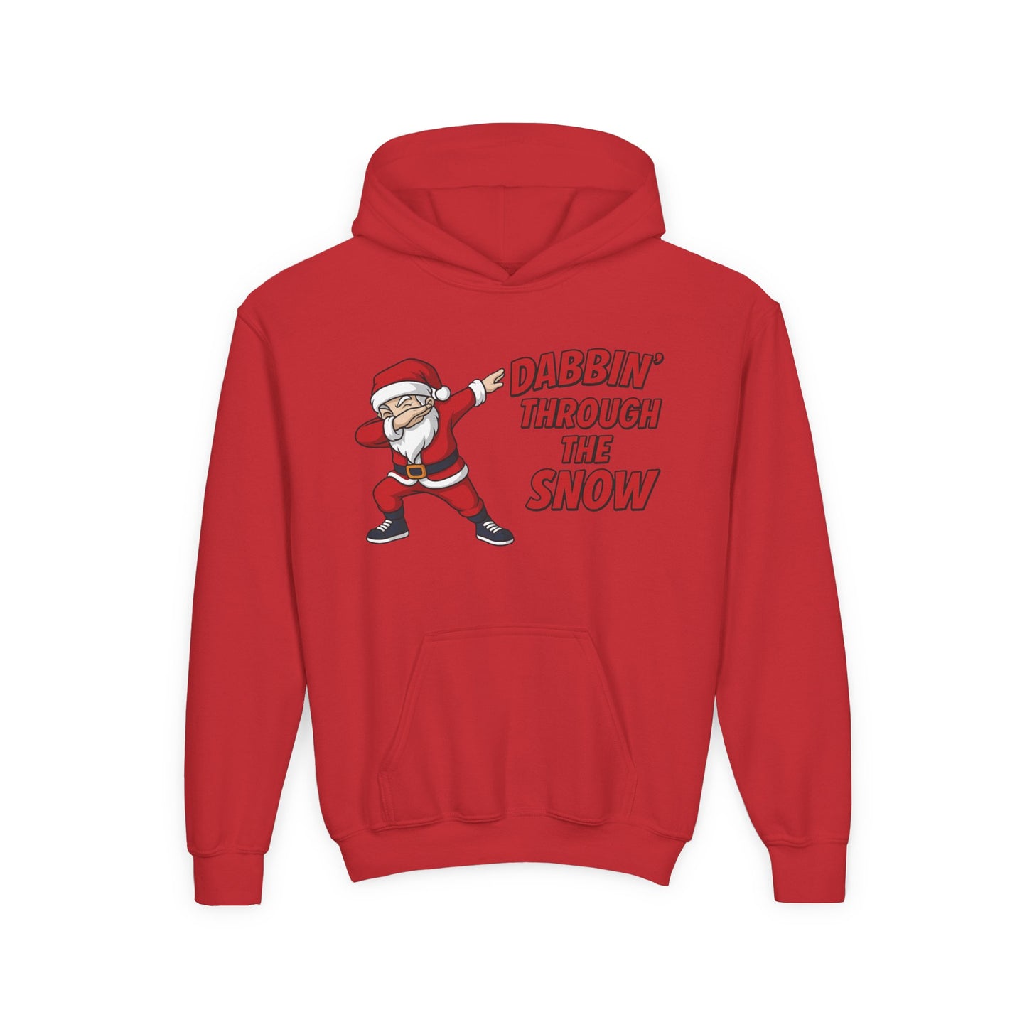 Dabbin Santa Youth Christmas Hoodie, Funny Holiday Sweatshirt for Boys