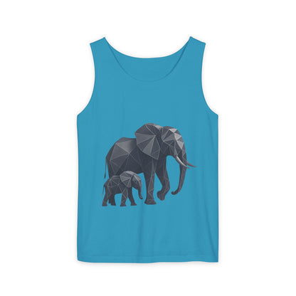 Elephant Family Unisex Tank Top, Animal Lover Gift, Casual Wear, Summer Essentials, Eco-Friendly Apparel, Wildlife Shirt
