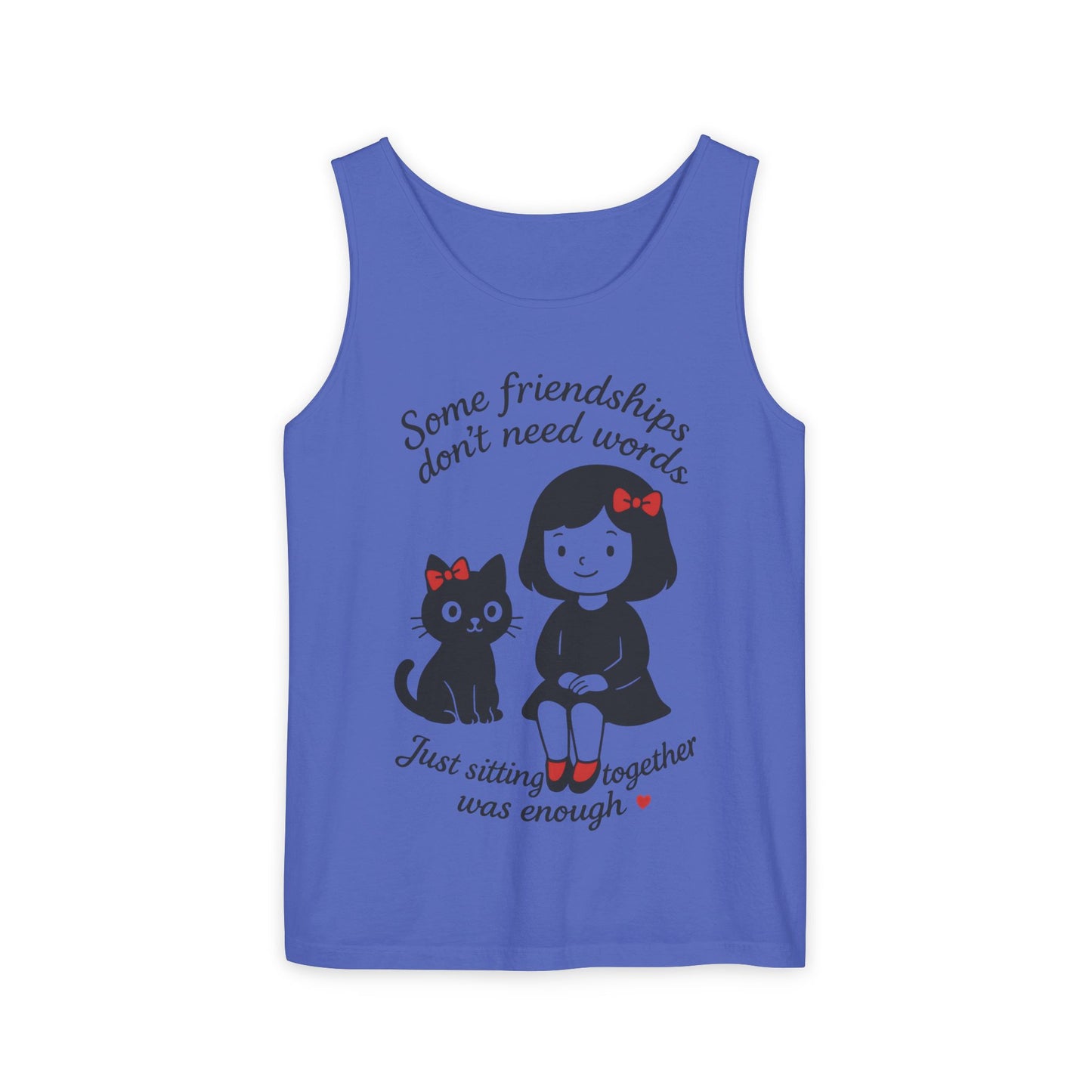 Friendship Tank Top, Cute Cat Lovers Gift, Womens Summer Apparel, Perfect for Casual Outings, Friendship Day, Cat Mom Tees