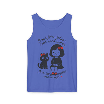 Friendship Tank Top, Cute Cat Lovers Gift, Womens Summer Apparel, Perfect for Casual Outings, Friendship Day, Cat Mom Tees