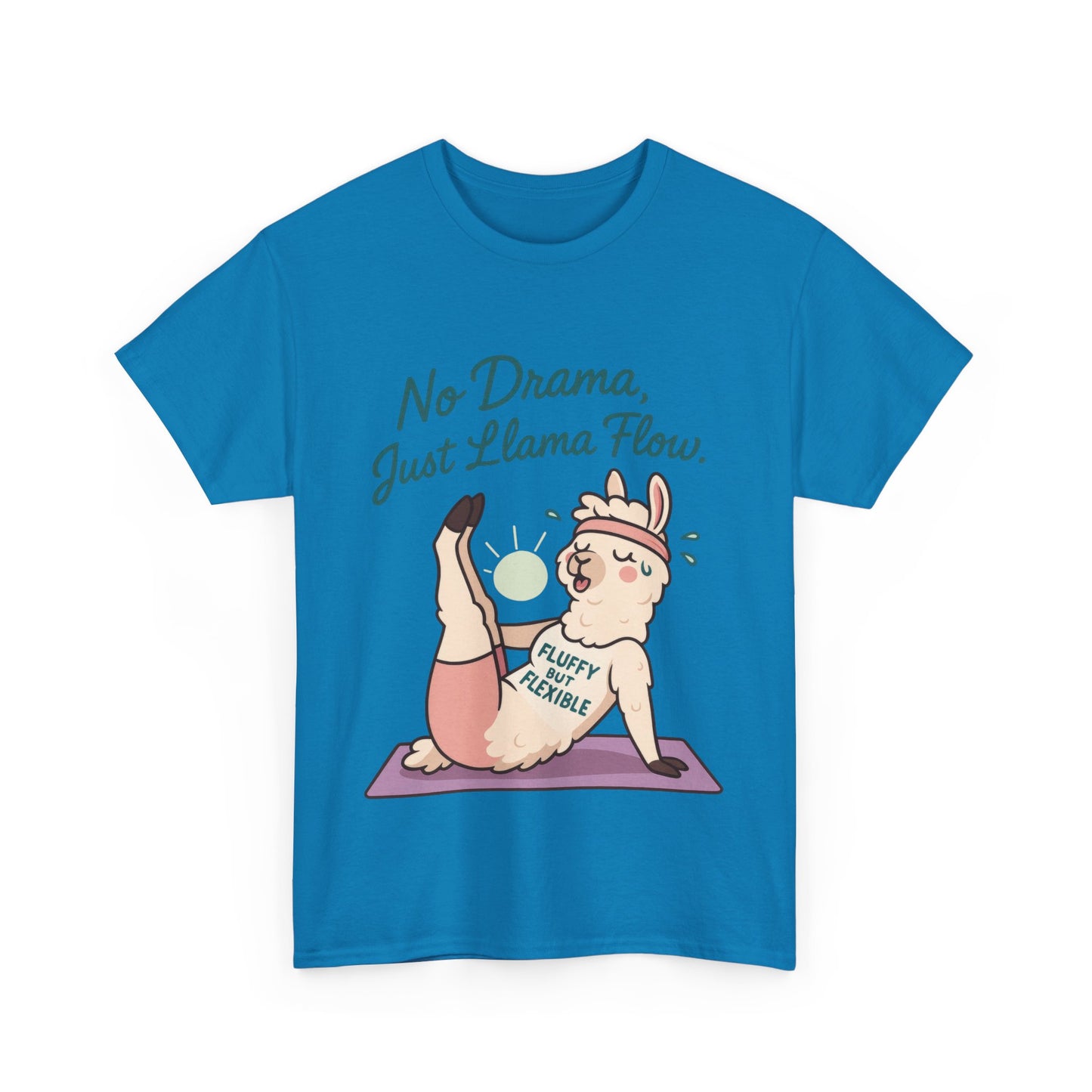 No Drama Llama Yoga Tee, Funny Yoga Llama T-Shirt for Women, Gift for Yoga Lovers, Fun Yoga T-Shirt for Animal Lovers, Humor Shirt