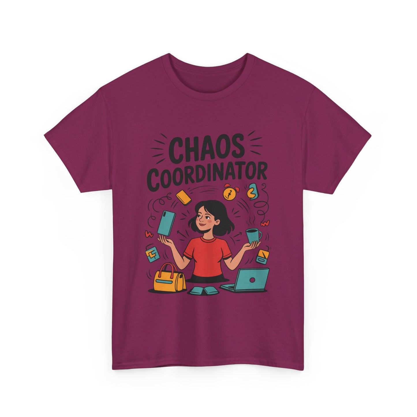 Chaos Coordinator Heavy Cotton Tee, Gift for Busy Moms, Mother's Day Gift, Funny Mom Life Shirt,  Busy Life Humor T-Shirt