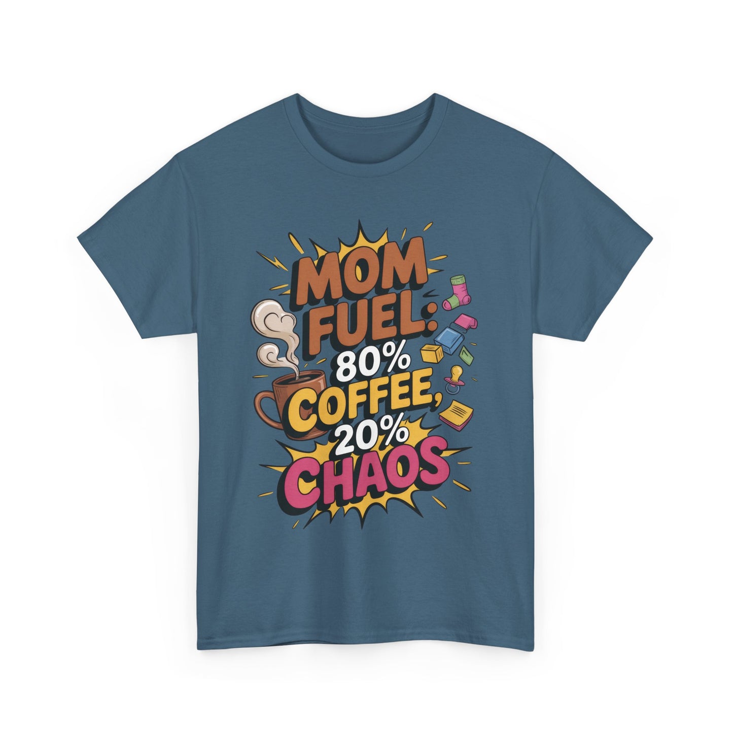 Funny Mom Fuel Coffee Tee, Gifts for Moms, Mother's Day Gift, Coffee Lover Shirt, T-Shirt for Coffee Loving Moms, Tired Mom Life Tee