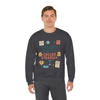 Funny Mens Strategy Sweatshirt, This Isnt OCD Its Called Strategy, Smart Planning Pullover Gift for Him, Gift for Strategists