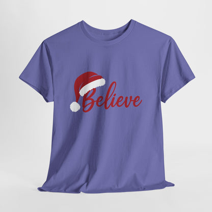 Believe Christmas Women's Shirt, Minimalist Holiday Tee