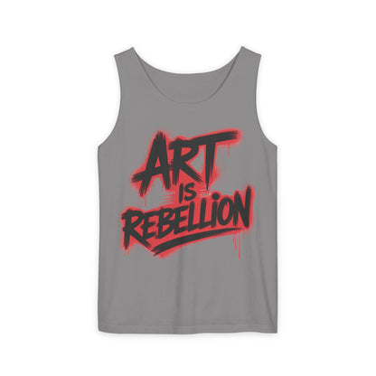 Men's Garment-Dyed Tank Top, Art Is Rebellion Men's Tank Top, Graffiti Street Art Muscle Shirt, Urban Rebellion Sleeveless Top