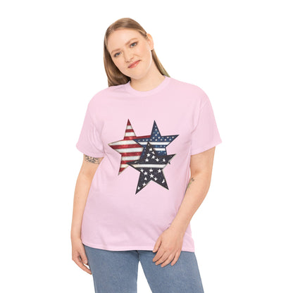 Patriotic Star Unisex Tee, USA Pride T-Shirt, Independence Day Outfit, All-American Style Shirt, Gift for Veterans, 4th of July Celebration