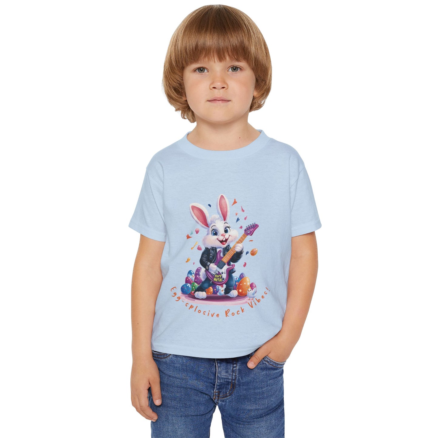 Rockin' Bunny Toddler T-Shirt: Fun Easter Apparel, Kids Rock Tee, Toddler Birthday Gift, Cute Bunny Design