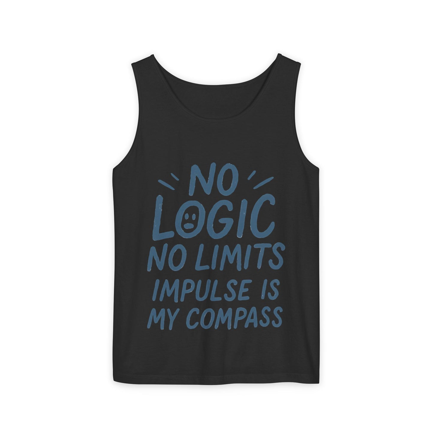 Funny No Logic Womens Tank Top, No Limits Impulse Quote, Carefree Graphic Tee, Gym Apparel for Women, Fitness Gift, Casual Summer Top