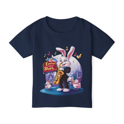Easter Bunny Jazz Toddler T-Shirt - Cute Music Themed Tee for Kids, Saxophone Bunny Spring Shirt, Fun Gift for Little Boys & Girls
