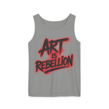 Men's Garment-Dyed Tank Top, Art Is Rebellion Men's Tank Top, Graffiti Street Art Muscle Shirt, Urban Rebellion Sleeveless Top