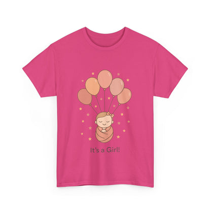 Its a Girl Maternity T-Shirt, Baby Girl Pregnancy Announcement Shirt,Mom To Be Gift, Gender Reveal Tee, Baby Shower Top, Gender Reveal Party