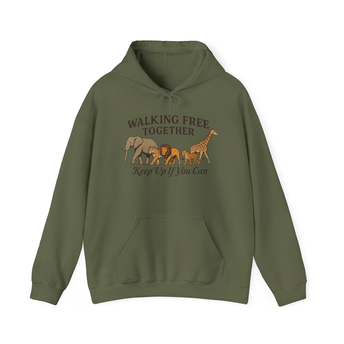 Spirit of the Wild Lion Mens Hoodie - Vacation Mode Funny Jungle King Graphic Pullover for Men, Wildlife Lovers Gift, Cozy Nature Hoodie