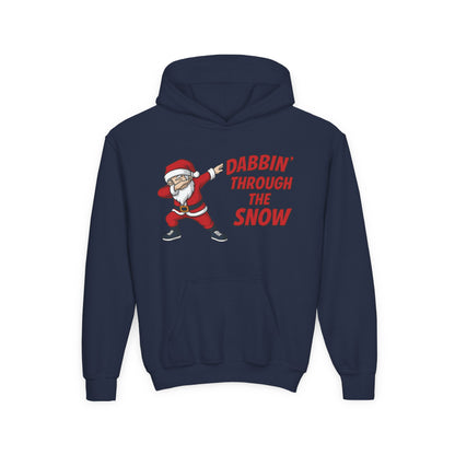 Dabbin Santa Youth Christmas Hoodie, Funny Holiday Sweatshirt for Boys