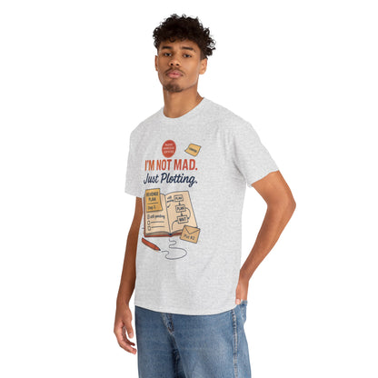 Funny Revenge Plan T-Shirt for Men, I'm Not Mad Just Plotting, Passive Aggressive Humor Tee, Humor Shirt, Funny Graphic Tee