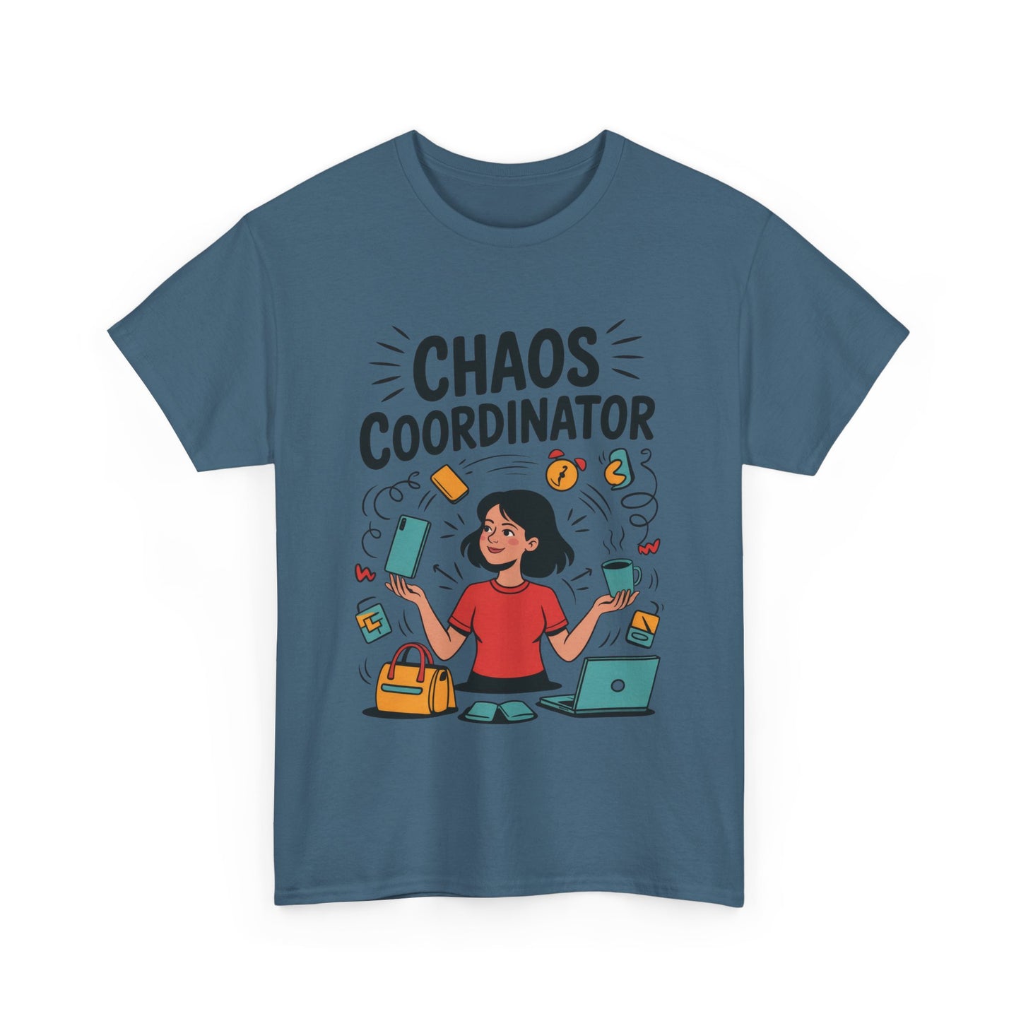 Chaos Coordinator Heavy Cotton Tee, Gift for Busy Moms, Mother's Day Gift, Funny Mom Life Shirt,  Busy Life Humor T-Shirt