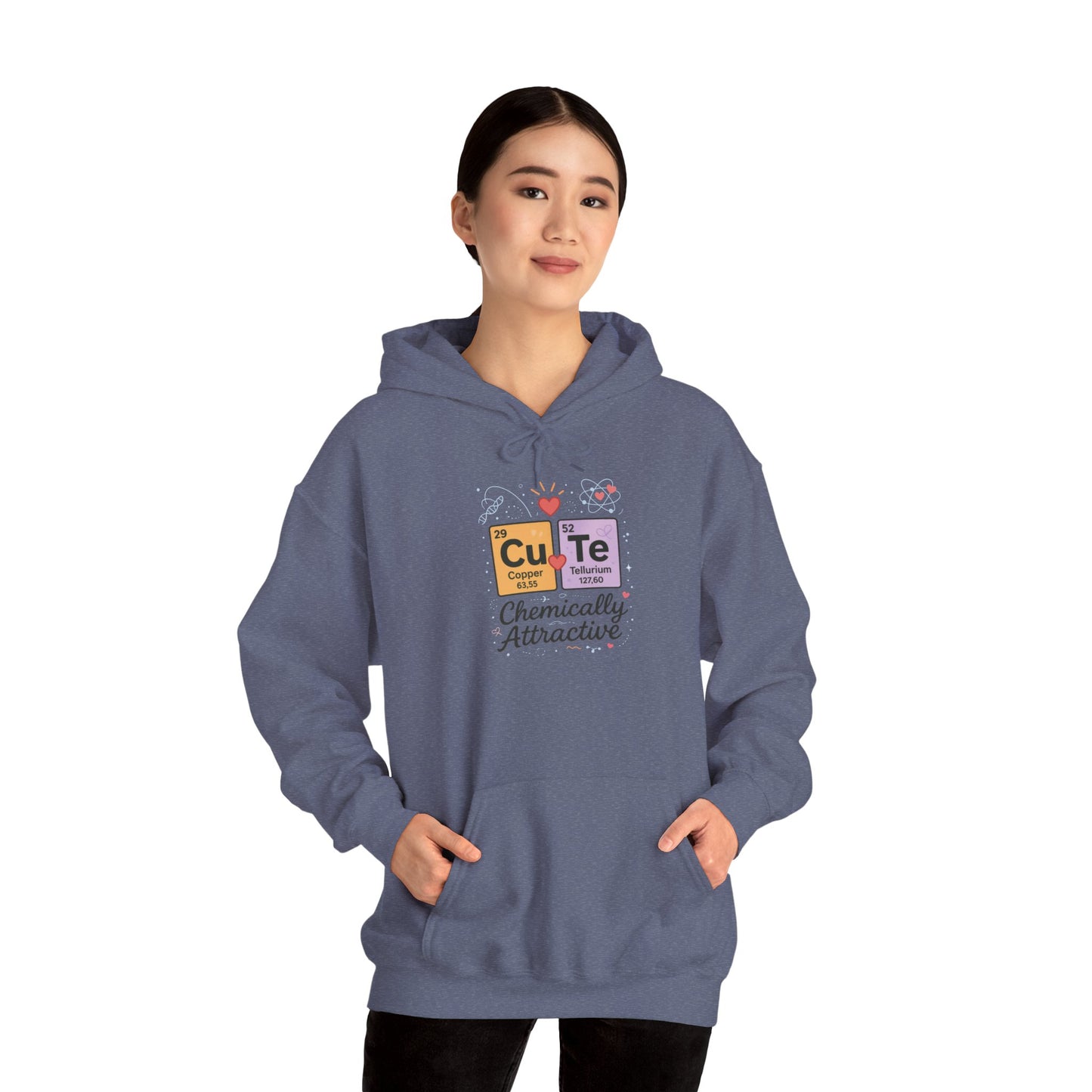Cute Chemistry Hoodie for Women, CuTe Periodic Table Sweatshirt, Chemically Attractive Science Gift for Her, Great for Birthdays & Holidays