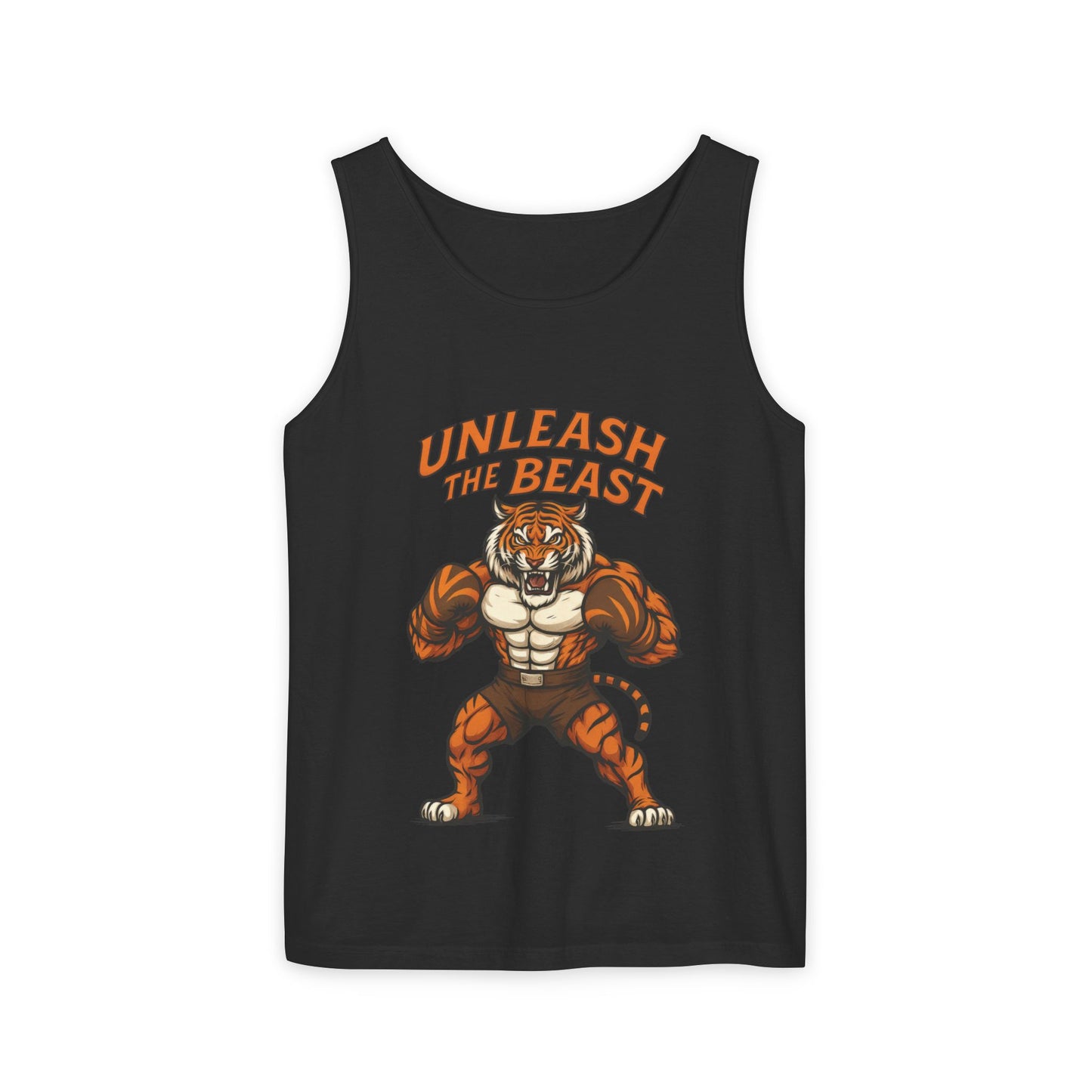 Unleash The Beast Tiger Gym Tank Top - Mens Workout Muscle Tank, Fitness Motivation Sleeveless Shirt, Bodybuilding Top, Strong Beast Gym Top