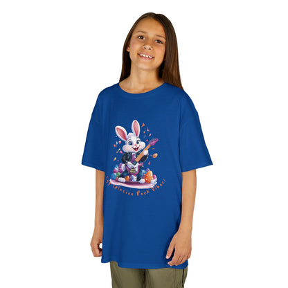 Explosive Rock Vibes Kids Tee - Fun Bunny Graphic T-Shirt for Young Rockstars