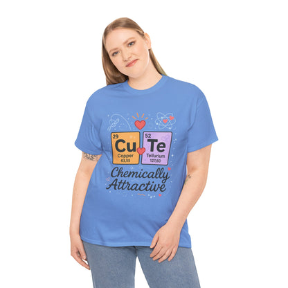 Cute Science T-Shirt for Women, Chemically Attractive Periodic Table Tee, Funny Nerdy Gift for Her, Chemistry Lover Gift, Science Apparel