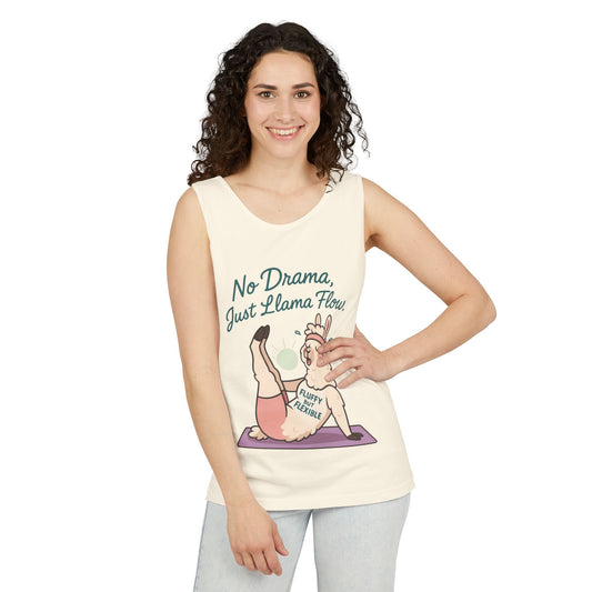 Llama Yoga Tank Top, Funny Yoga Llama Tank for Women, Gift for Yogis, Fun Yoga T-Shirt for Animal Lovers, Funny Workout Top, Summer Wear