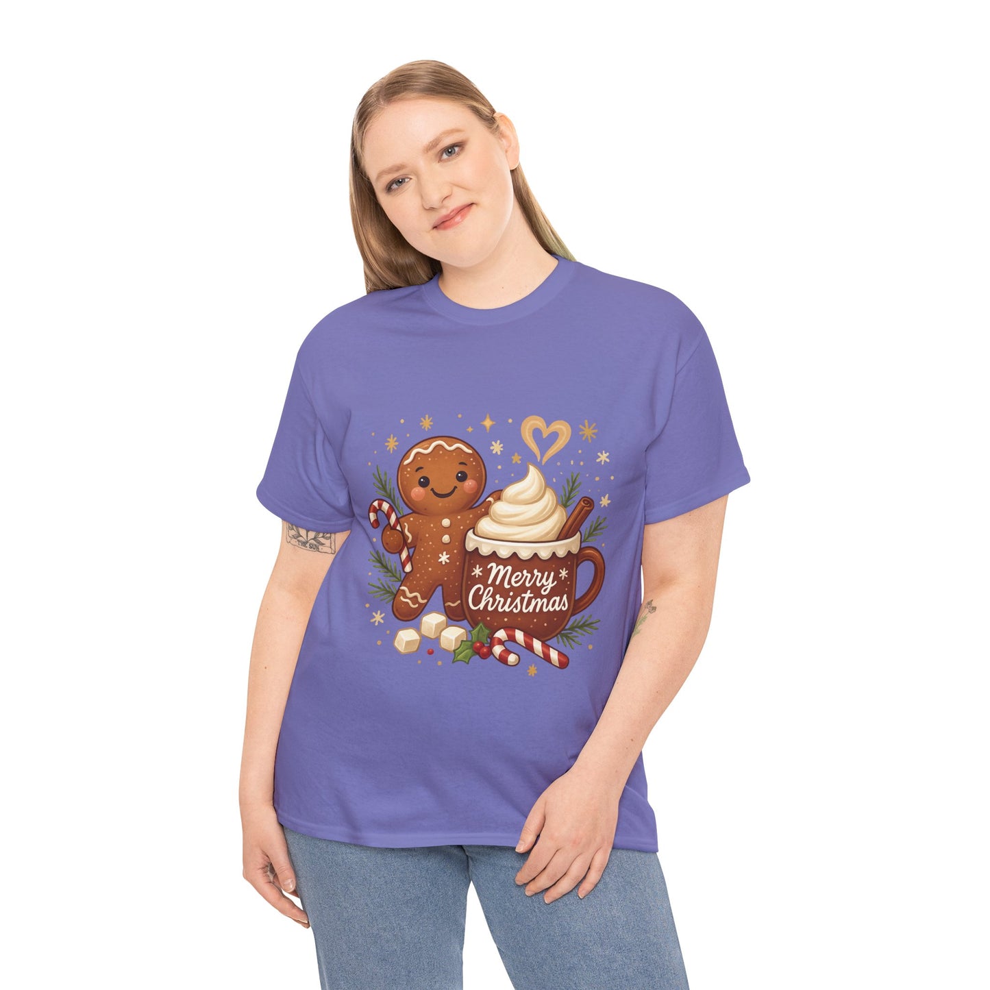 Gingerbread - Hot Cocoa Women's Christmas T-Shirt, Cozy Holiday Tee