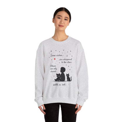 Cozy Cat-Inspired Crewneck Sweatshirt - Literary Lover Gift, Womens Layer, Cat Enthusiast Apparel, Thoughtful Gift for Cozy Nights