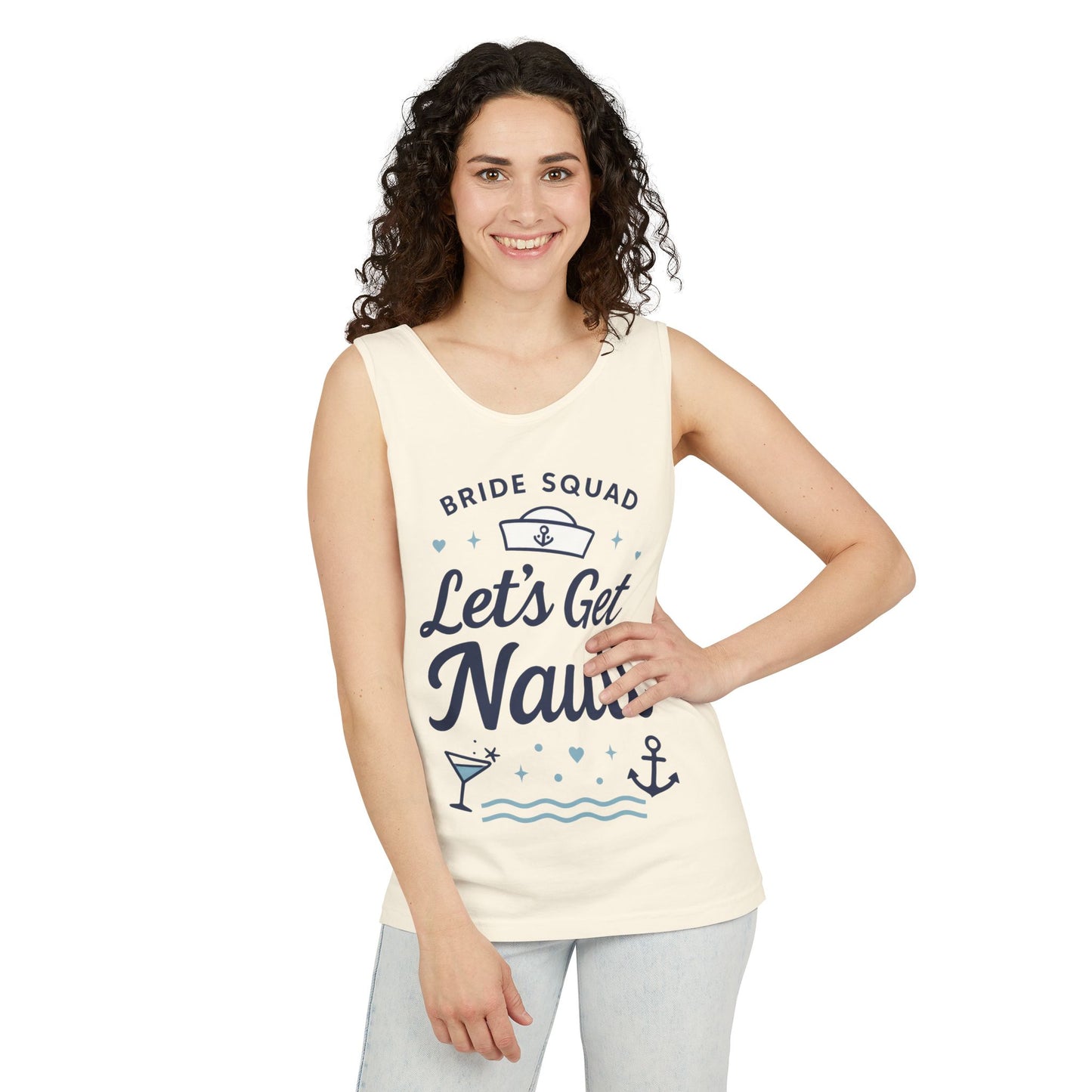 Lets Get Nauti Tank Top, Nautical Bachelorette Party Tee, Bride Squad Gift, Bridesmaid Hen Party Top, Fun Nautical Wedding Shirt