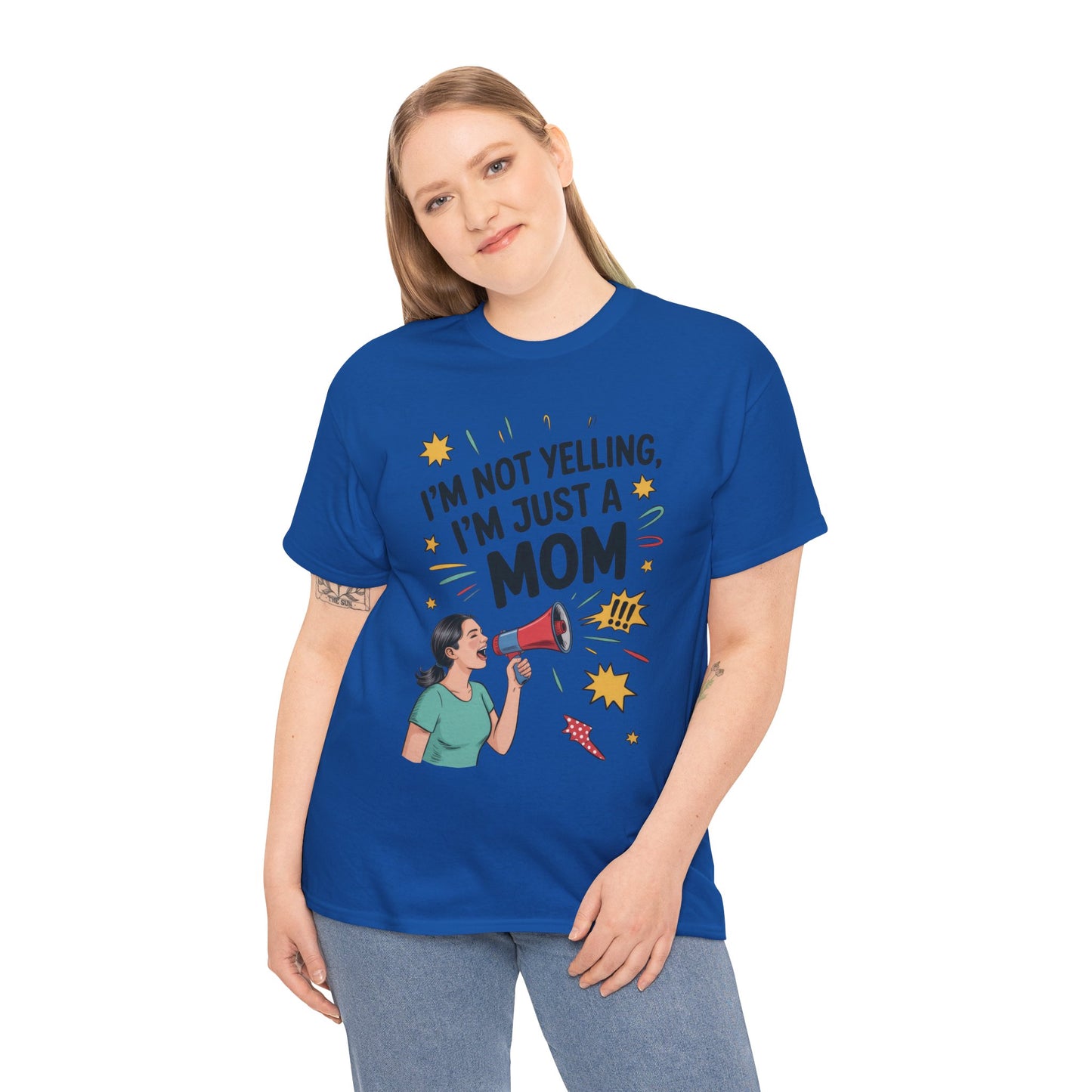 Funny Mom Shirt, I'm Not Yelling I'm Just a Mom, Mother's Day Gift, Loud Mom Life T-Shirt,  Mother's Day Apparel, Family Humor Shirt