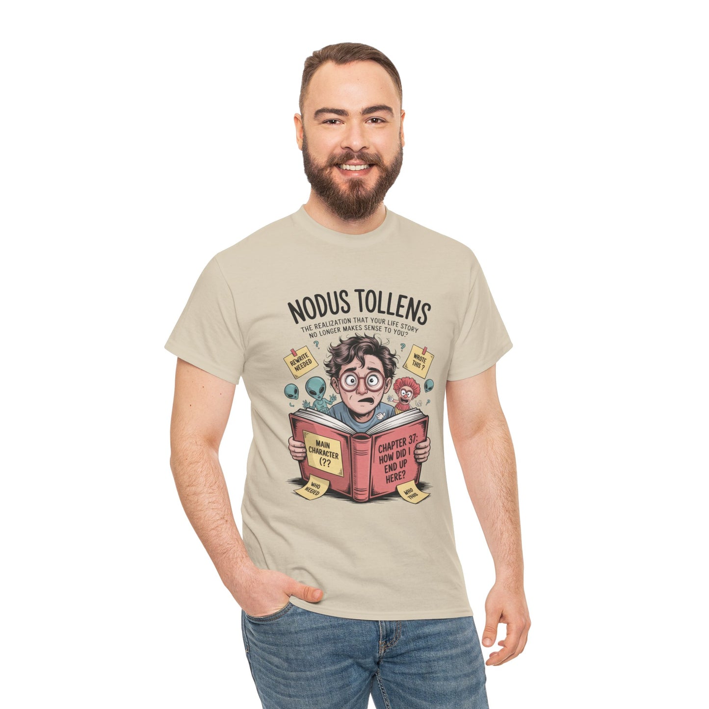 Nodus Tollens Men's T-Shirt, Men's Heavy Cotton Shirt, Latin Words, Moods & Modes, Self-Awareness, Quirky Humor Shirt