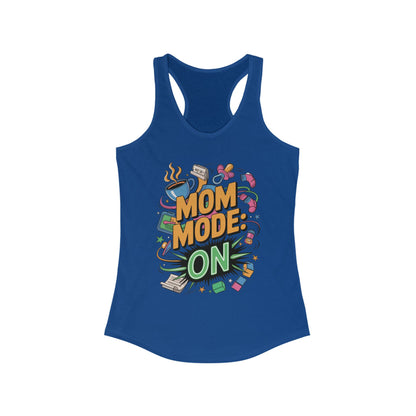 Mom Mode On Racerback Tank, Gift for Mom, Mother's Day Gift, Mother's Day Humor Top, Cute Mama Life Graphic Tee
