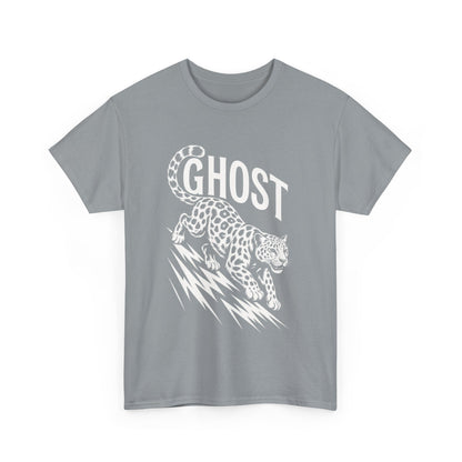 Ghost Leopard Graphic Tee, Mens T-Shirt, Casual Wear, Animal Print Top, Gift for Cat Lovers, Halloween Outfit