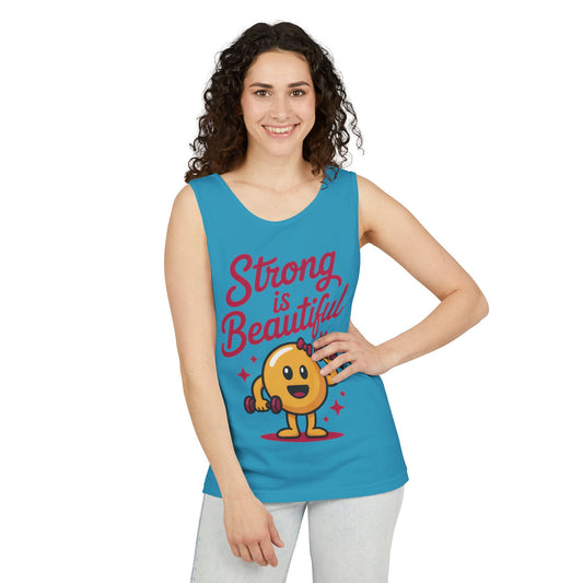 Strong is Beautiful Womens Tank Top, Cute Fitness and Gym Motivation Shirt, Workout Shirt, Exercise Top, Gift for Her, Summer Activewear