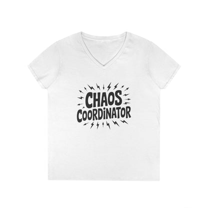 Chaos Coordinator Ladies' V-Neck T-Shirt, Funny Gift for Moms, Mother's Day Gift, Teacher Shirt, Casual Graphic Tee, Women's Gift Idea