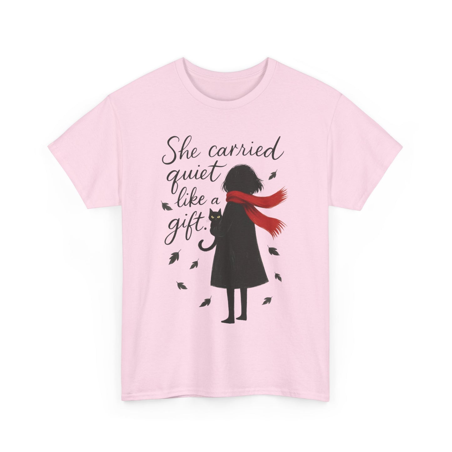 Cat Lover Womens T-Shirt, Whimsical Hand-Drawn Illustration Tee, Artistic Minimalist Gift for and Introverts, Cute Animal Apparel