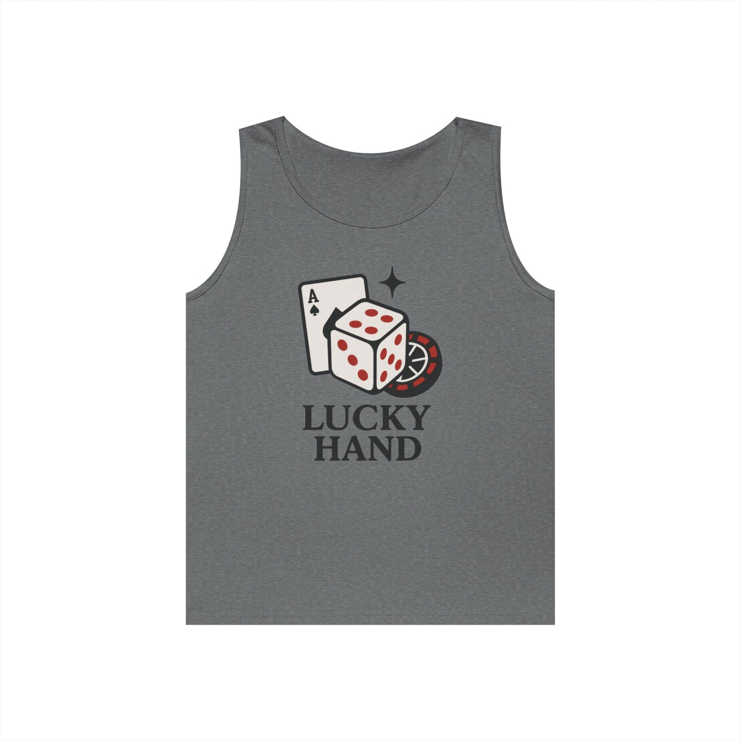 Lucky Hand Unisex Tnak Top, Gambling Tee, Casino Wear, Good Luck Gift, Poker T-Shirt, Casual Vintage Style, Gym Clothing