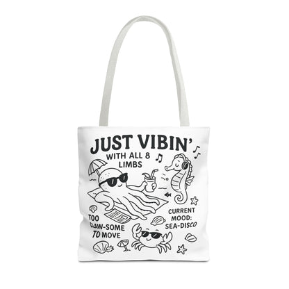 Fun Sea-Themed Tote Bag, Beach Accessories, Summer Vibes, Gift for Ocean Lovers, Reusable Shopping Bag, Cute Beach Tote