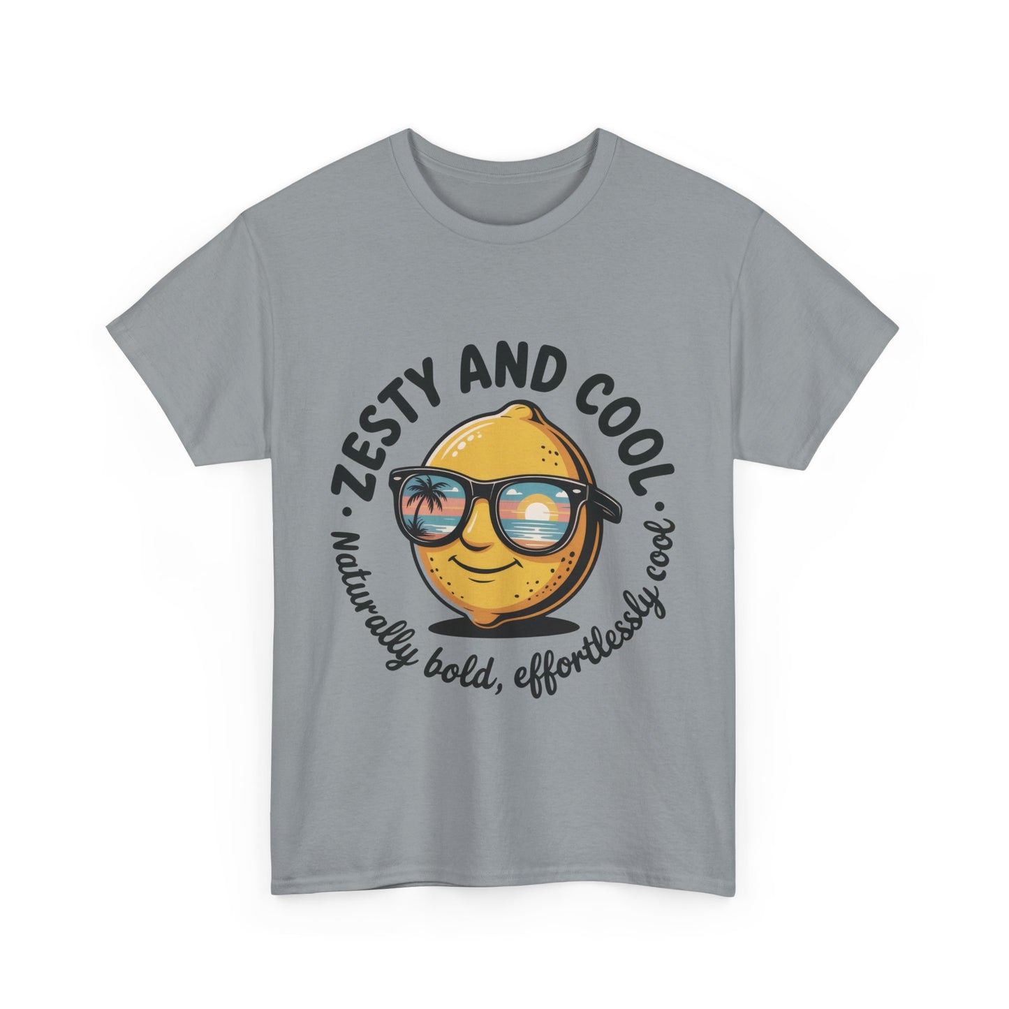 Zesty and Cool Mens Tee, Stylish Casual Shirt, Summer Outing Apparel, Fun Gift for Friends, Lemon Graphic T-Shirt, Birthday Present Idea