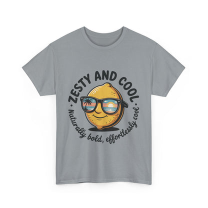 Zesty and Cool Mens Tee, Stylish Casual Shirt, Summer Outing Apparel, Fun Gift for Friends, Lemon Graphic T-Shirt, Birthday Present Idea