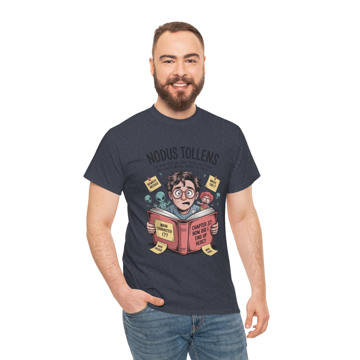 Nodus Tollens Men's T-Shirt, Men's Heavy Cotton Shirt, Latin Words, Moods & Modes, Self-Awareness, Quirky Humor Shirt