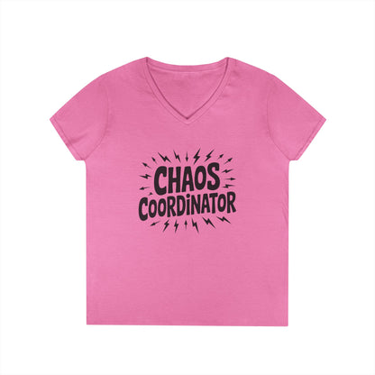 Chaos Coordinator Ladies' V-Neck T-Shirt, Funny Gift for Moms, Mother's Day Gift, Teacher Shirt, Casual Graphic Tee, Women's Gift Idea