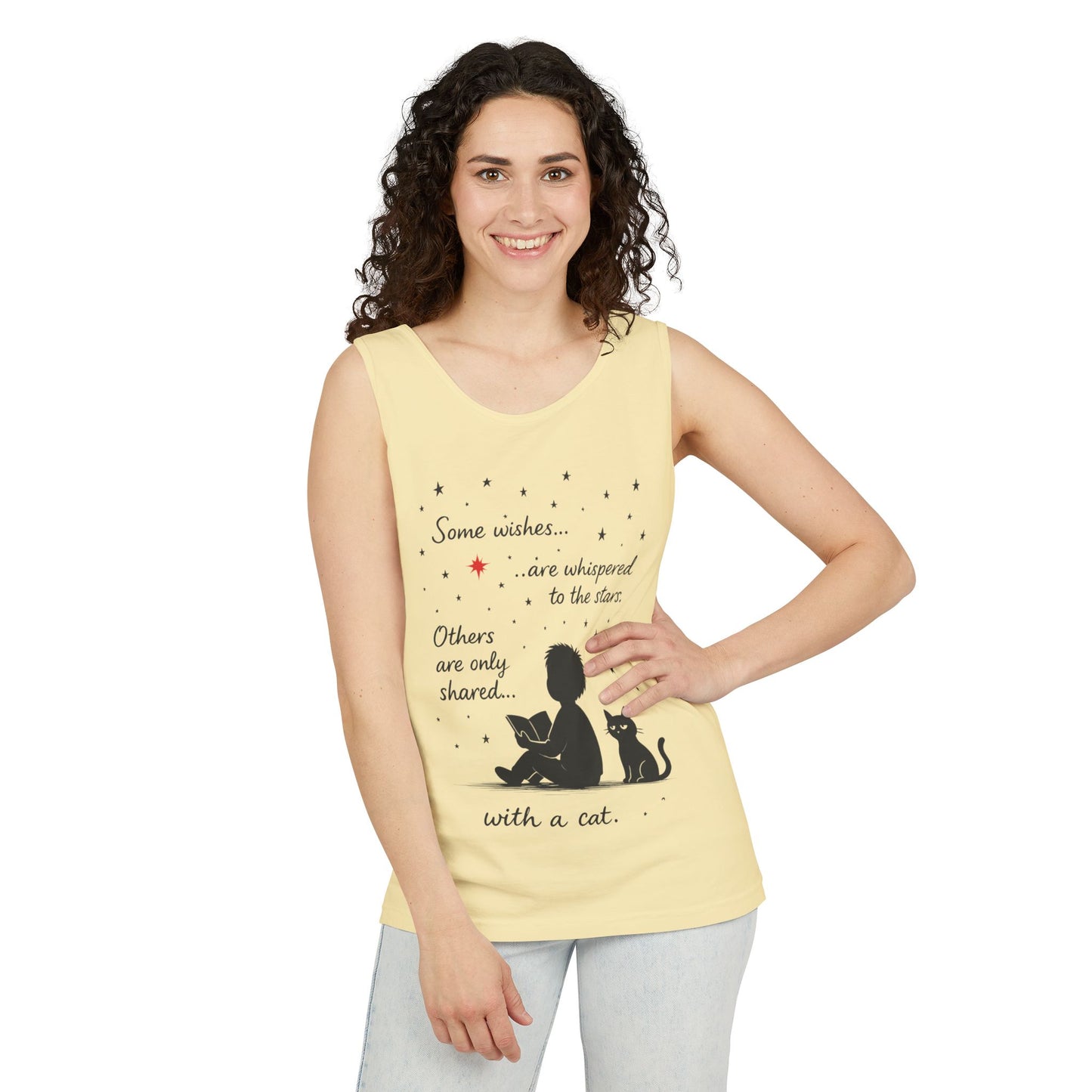 Whimsical Cat Lover's Tank Top, Inspirational Quote Top, Womens Garment-Dyed Summer Shirt, Gifts for Cat Moms, Casual Wear, Pet [...]