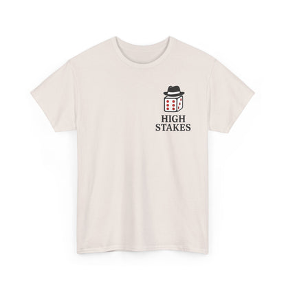 Mens Front Back print tee, Gambling Shirt, Casino Style Tee, Poker Lover Gift, Gaming Apparel, Slot Machine Graphic, Gambling Gift