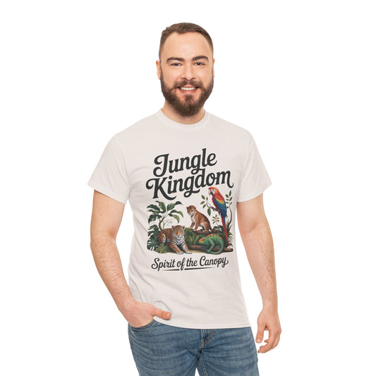 Mens Jungle Kingdom Tee - Nature Lover T-Shirt, Animal Graphic Tee, Eco-Friendly Gift, Summer Fashion, Adventure Outfit