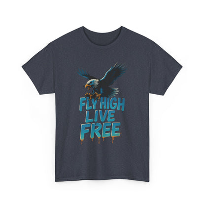 Fly High Live Free Eagle Graphic Mens T-Shirt, Eagle Tee, Fly Free Tee, Wild Flight