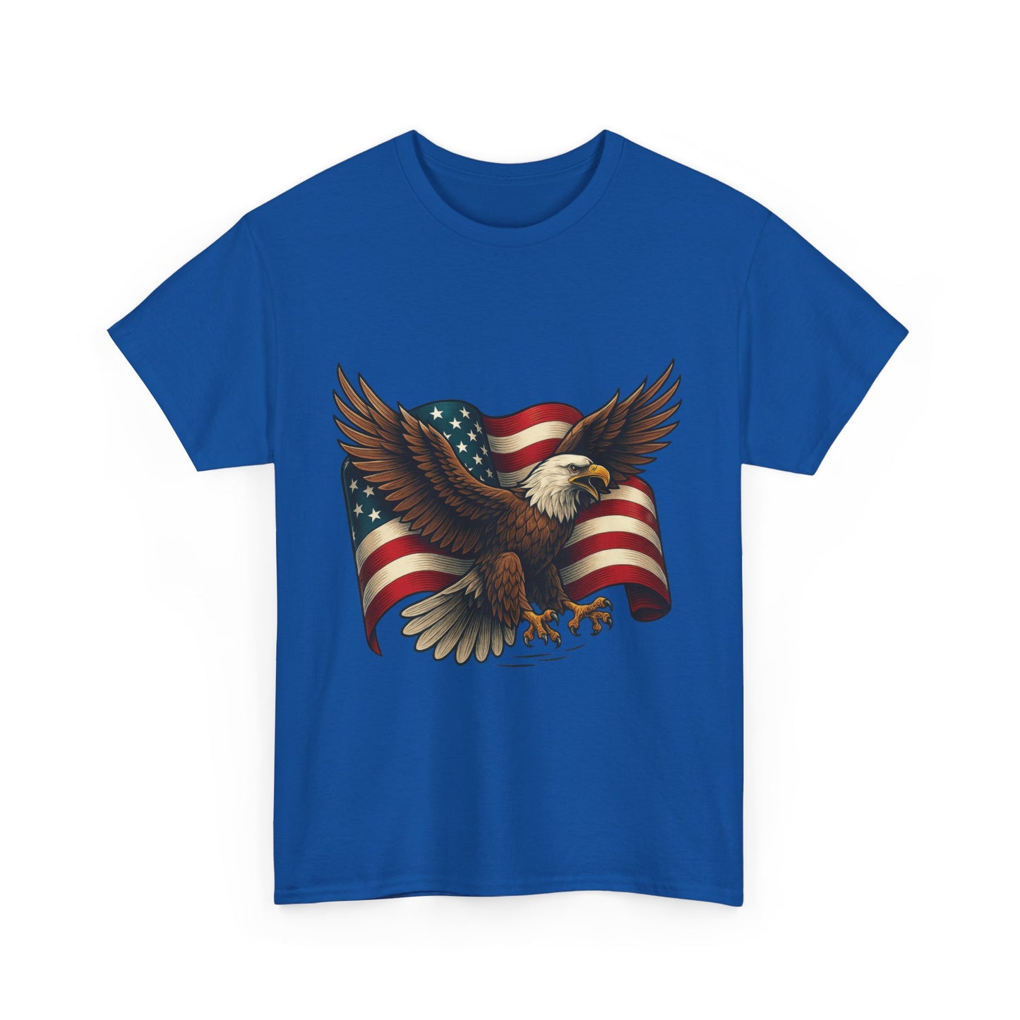 American Eagle Graphic Tee, Patriotic T-Shirt, Fourth of July Apparel, Eagle Love Shirt, Unisex Heavy Cotton Tee